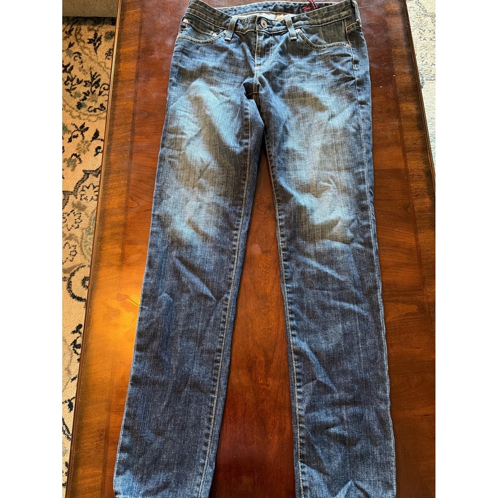 AG Adriano Goldschmied Women 28R Straight Leg Jeans Medium Wash Made in USA
